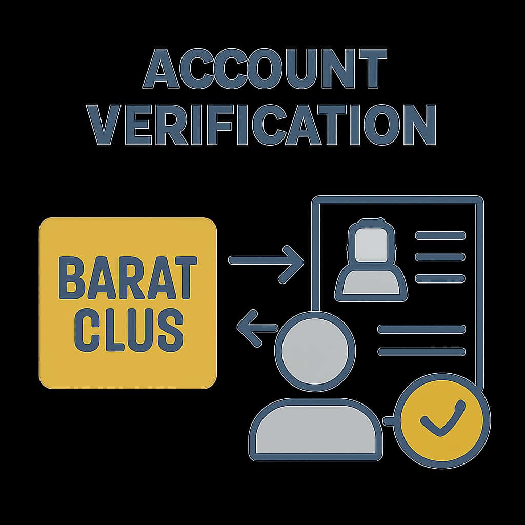 Illustration depicting the steps in the Account Verification process for Barat Club.