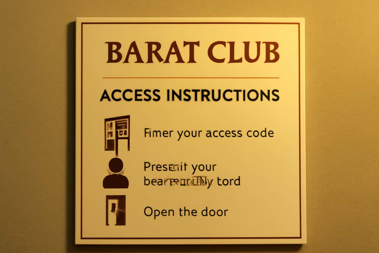 An illustrative image representing the Barat Club Access Instructions, featuring the title clearly.
