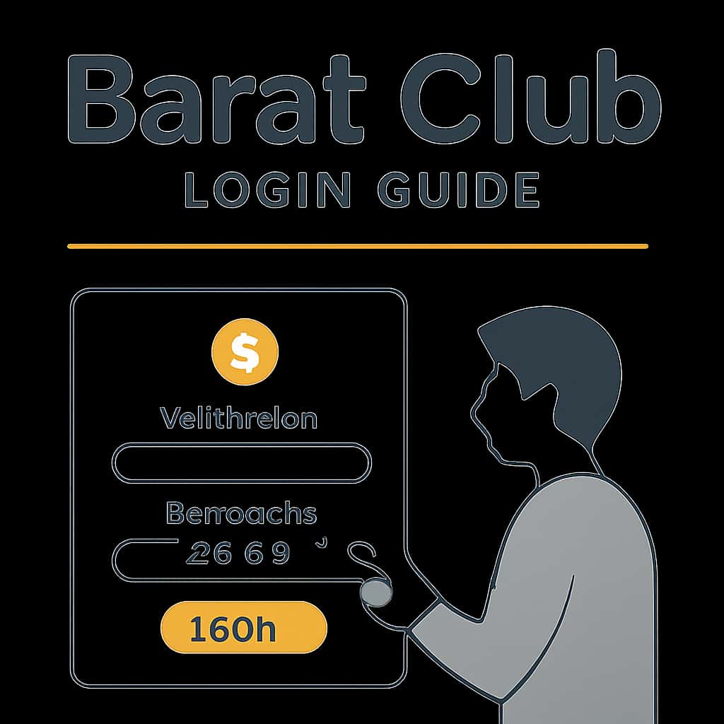 An educational diagram illustrating the login process for the Barat Club.