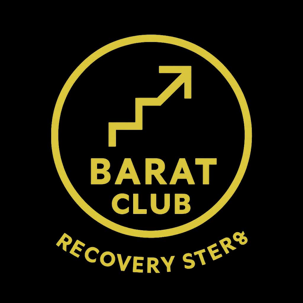 A simple badge representing the Barat Club Recovery Steps.