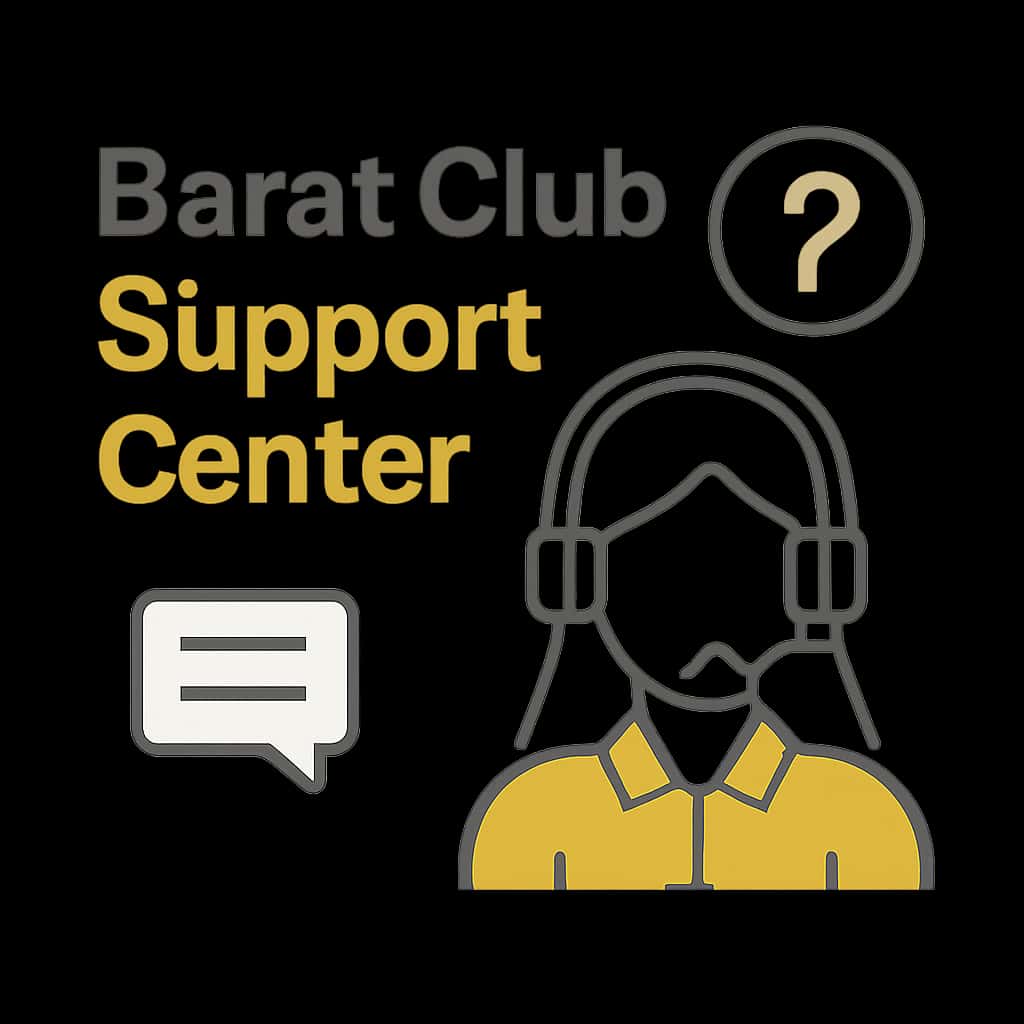 An educational diagram outlining support resources for Barat Club.