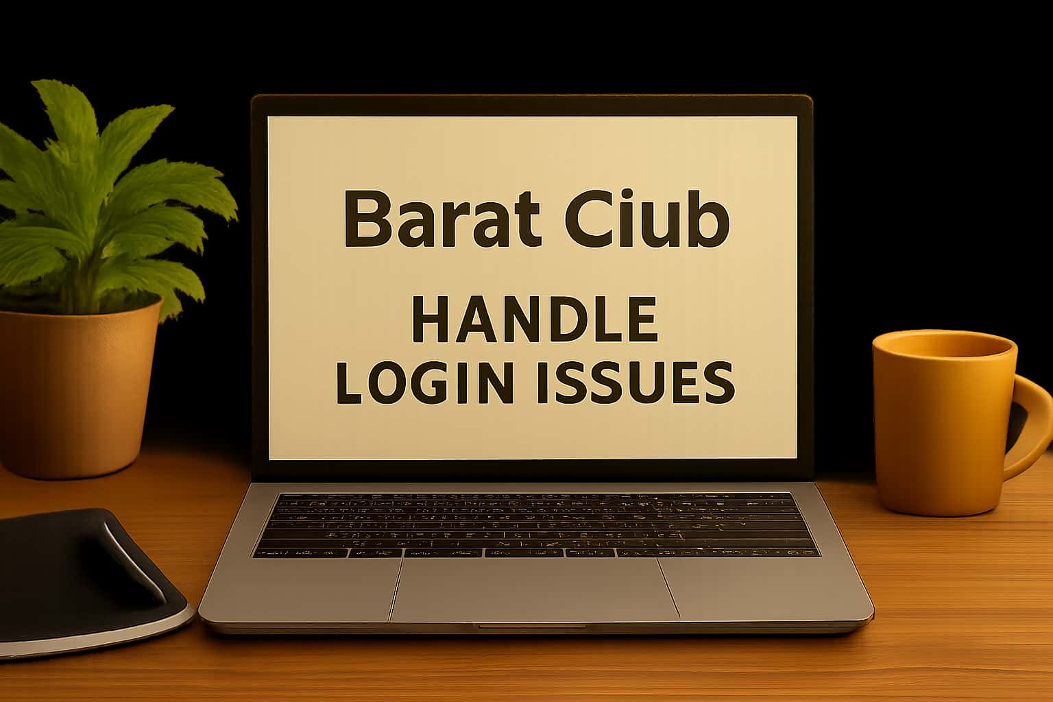 An informative visual representation of addressing login issues for the Barat Club.