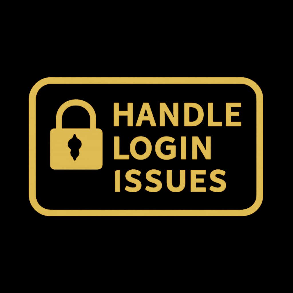 Iconic representation of login assistance for the Barat Club.