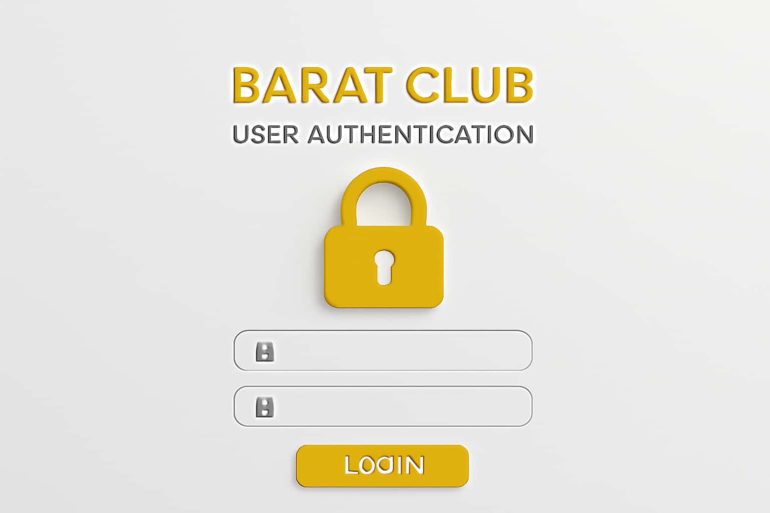 Barat Club User Authentication Interface