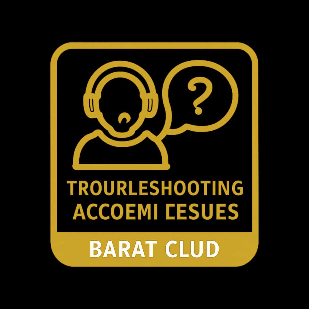 Icon representing Barat Club account troubleshooting.